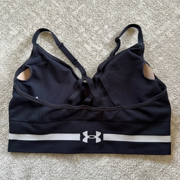 Under Armour Women's Navy Sports Bra - Picture 2 of 3
